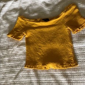 Mustard off the shoulder top